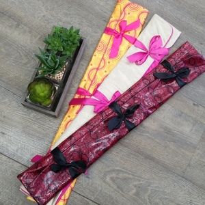 Hair extension storage bags. Set of three